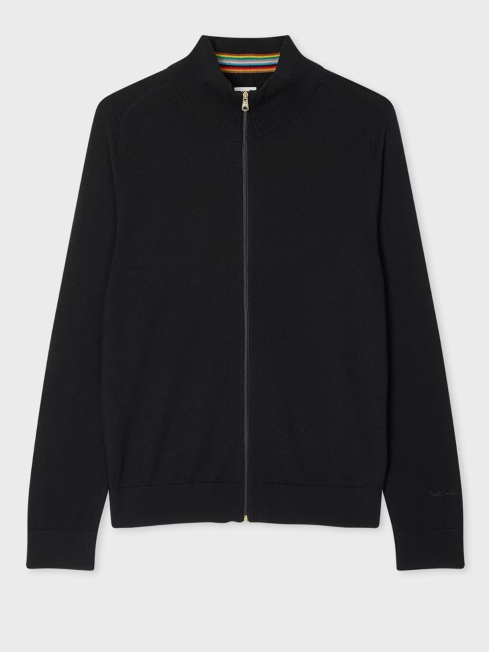 Paul Smith Men's Zip-Up Sweater in Dark Navy